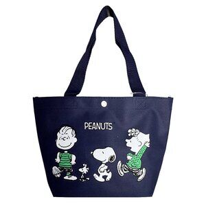 Peanuts Snoopy and Friends Canvas Navy Lunch Tote